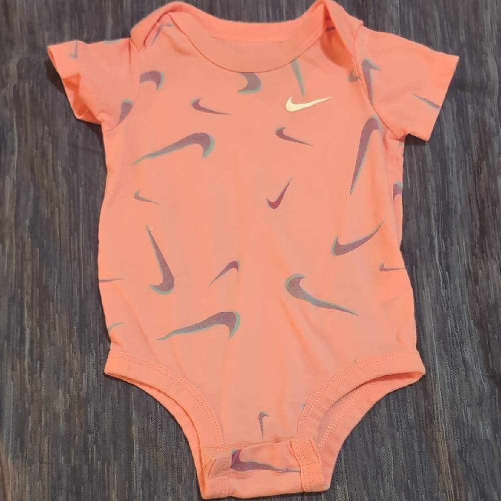 Nike Peach Swoosh Kids Bodysuit